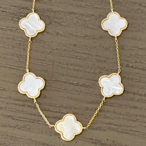 Jewelry - Mother of Pearl clover necklace